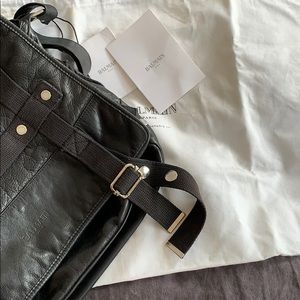 Balmain Black Grained Leather Convertible Bag